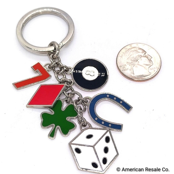 Vintage COACH Lucky Multi Charms Keychain Fob Purse Charm-Unisex - Picture 4 of 7